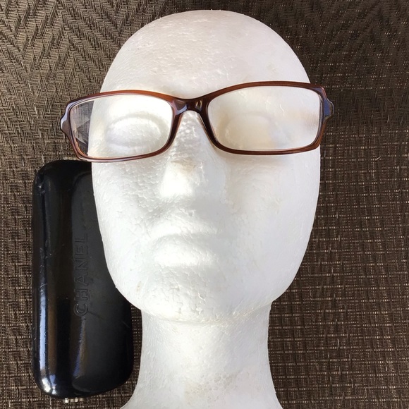 Chanel CH3157 Vintage Brown Rectangle Eyeglasses Frames - Picture 9 of 9